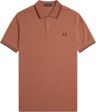 Fred Perry Oranje Twin Tipped Polo Shirt - Heren - Polos - Oranje - XL - Katoen - Tops