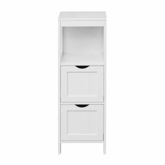 Mobili Rebecca Mueble de ba&ntilde;o con 2 cajones y 1 puerta de mdf blanco