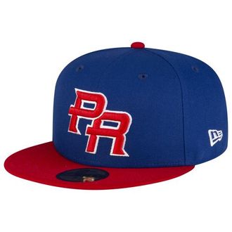 New Era Mens Puerto Rico Puerto Rico 2-Tone 59FIFTY Fitted Cap - Blue/Red Size 7 1/2