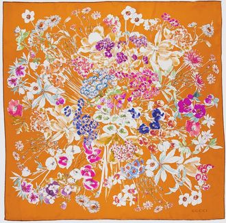 Gucci Foulard Gucci in seta con stampa floreale