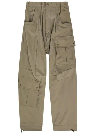 Vivienne Westwood Cabarnet Panelled Canvas Cargo Trousers - Taupe - 52 (W36 / XL)