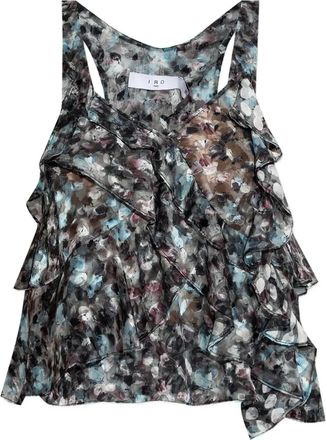 Iro Top con stampa astratta - Blu