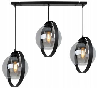 OEM L&aacute;mpara Colgante Moderna Con Anillos De Pantalla De Cristal