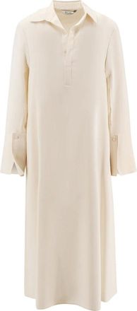 Max Mara Midi Dresses, female, Beige, S, Ossola Midi Silk Dress
