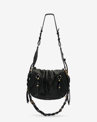 Isabel Marant Bolton Bag In Grained Leather - Black And Silver - Isabel Marant