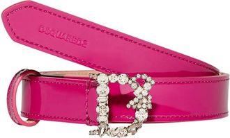 Dsquared2 Pink Monogram Solid Belt