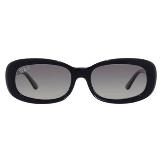 Ray-Ban Gradient Grey Polarized Oval Ladies Sunglasses RB2221 901/M3 56
