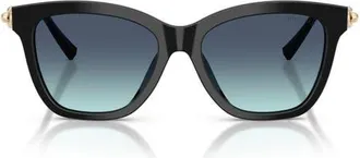 Tiffany & Co. 54mm Gradient Square Sunglasses in Black/azure Gradient Blue at Nordstrom