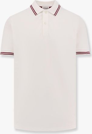 Moncler Maglia polo in cotone con profili in contrasto - MONCLER - gender_Man