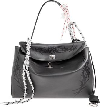 Balenciaga Tassen, Heren, Grijs, ONE Size, Leer, Rodeo Large Handbag