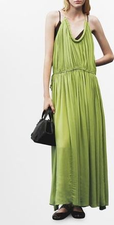 Mango Ocean Halter Maxi Dress in Green at Nordstrom Rack, Size 6