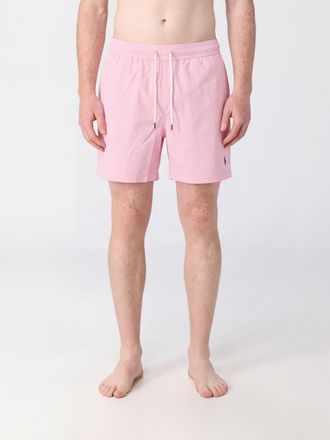 Polo Ralph Lauren Polyester Swim Shorts with Embroidered Pony Logo and Drawstring Waist