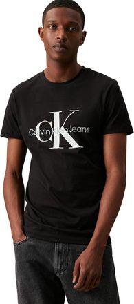 Calvin Klein Men Short-Sleeve T-Shirt Core Monologo Slim Fit, Black (Ck Black), XXL