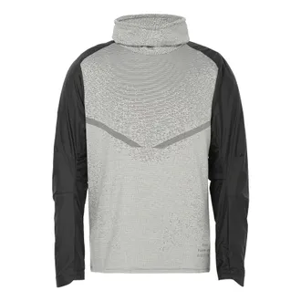 Nike Mens Nike SS22 Colorblock Breathable High Collar Stripe Long Sleeves Black Gray T-Shirt DM4629-010