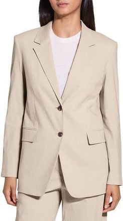Theory Linen Blend Blazer in Straw at Nordstrom Rack, Size 00