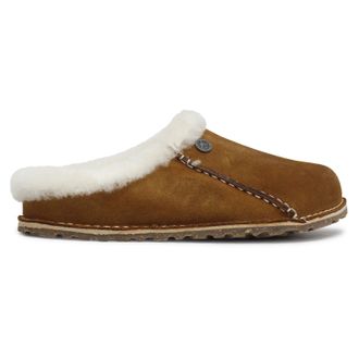 Birkenstock Zermatt Premium Shearling Suede Leather Unisex Slip On Sandals - Mink - Size:UK 10.5