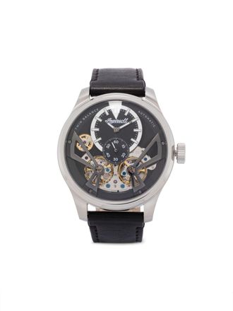 Ingersoll The Naismith 46mm - men - Leather/stainless steel - One Size - Black