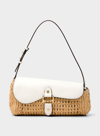 Lauren Ralph Lauren Womens Tasha braided straw shoulder bag