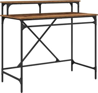 vidaXL Vidaxl Scrivania Legno Vecchio Legno Ingegnerizzato 100 X 50 X 90