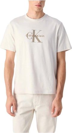 Calvin Klein Hombre, Camisetas, Blanco, Talla: M