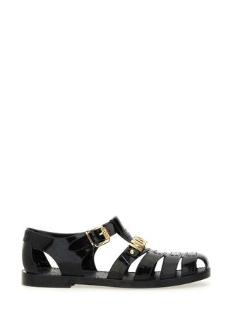 Moschino Jelly Sandal With Lettering Logo