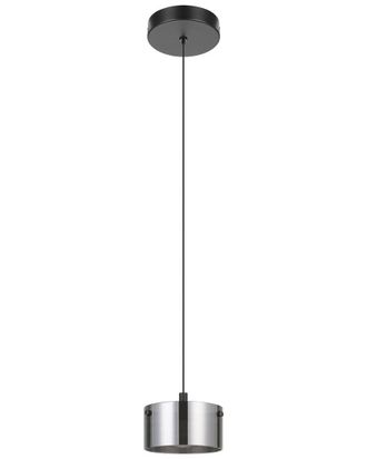 Eglo Eglo Copillos 1 Light Mini Pendant Black Finish & Black Transparent Glass Shade