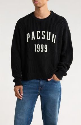 PacSun Oversize 1999 Cotton Sweater in Black at Nordstrom Rack, Size X-Large