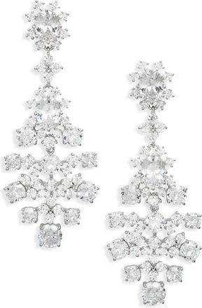 Nadri Large Drop Earrings in Rhodium at Nordstrom