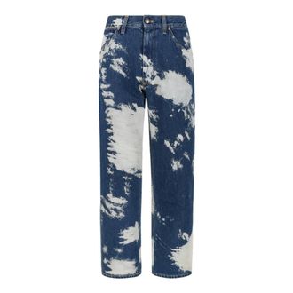 Vivienne Westwood Jeans, Heren, Blauw, M, Katoen, Bleached Straight-Leg Jeans