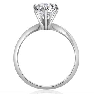 Pompeii3 2CT Platinum Oval Diamond 6-Prong Solitaire Engagement Ring Lab Grown