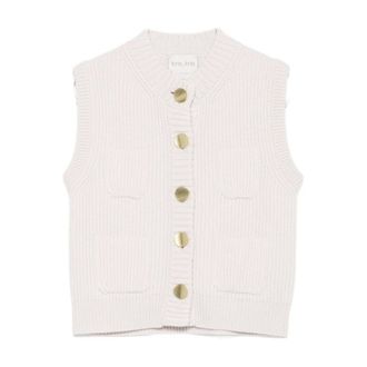 Forte_Forte Vests, female, White, Size: S Soft Wool Cashmere Sweater Bianco