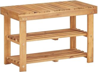 vidaXL Shoe Rack 70x32x46 cm Solid Acacia Wood vidaXL
