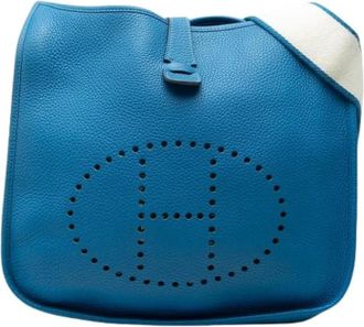 Herm&egrave;s Pre-owned Evelyne III Schoudertas - Dames - Pre-owned - Blauw - Maat: ONE Size Leer