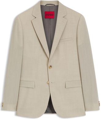 HUGO BOSS Extra-slim-fit suit jacket in wool-blend poplin