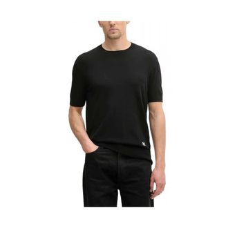 Karl Lagerfeld Round-neck Merino Jumper - male - Karl Lagerfeld - T-Shirts - Black - XL - Tops