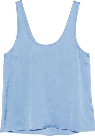 Anine Bing Lea Silk Scoop-neck Top