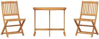 vidaXL 3 Piece Folding Garden Dining Set Solid Wood Acacia Vidaxl