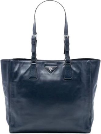 Prada Pre-owned Tote Bags, female, Blue, Size: ONE SIZE Pre-owned Tote Bag
