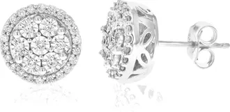 Vir Jewels 2/5 cttw Lab Grown Diamond Composite Earrings in Sterling Silver With Push Backs For Women