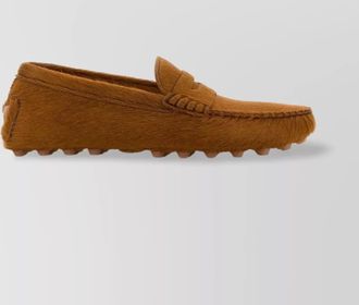 Tod's calf hair moccasin style loafers
