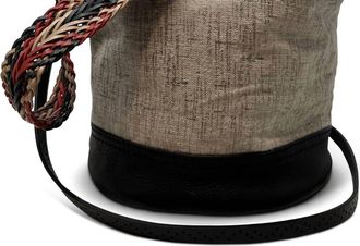 Kempton & Co. Richmond Bucket Bag In Metallic Linen