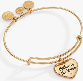 Alex and Ani Mother of the Groom Heart Bangle in Silver at Nordstrom