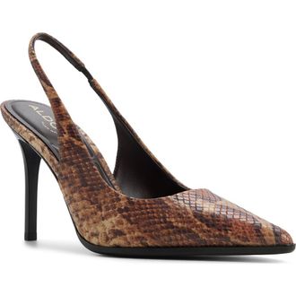 Aldo Re Samantha Slingback Pump in Brown Multi at Nordstrom, Size 8.5