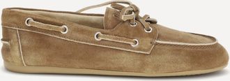 Miu Miu Delav&eacute; suede unlined Loafers Female 37.5