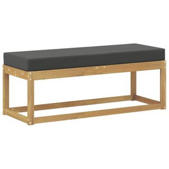vidaXL Banco De Taburete Exterior Con Coj&iacute;n Blanco 115 X 43 X 45 Cm Vidaxl