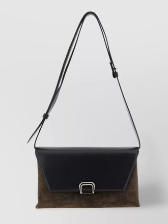 Brunello Cucinelli adjustable strap suede shoulder bag