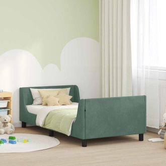 vidaXL vidaXL Struttura letto bambini con testata Verde Mare 90 x 190 cm