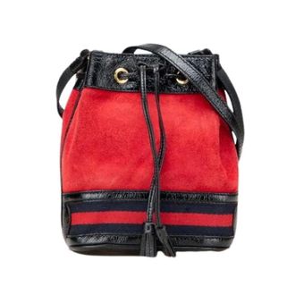 Gucci Pre-owned Bucket Bags, female, Red, Size: ONE SIZE Pre-owned Bucket Shoulder Bag