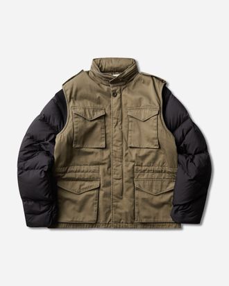 Undercover Men s Cotton Military Jacket Khaki