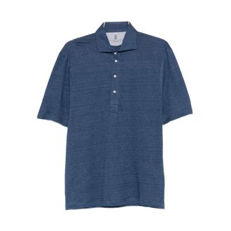 Brunello Cucinelli Brunello Cucinelli, Polo Shirts, male, Blue, Size: 2XL Polo Shirt